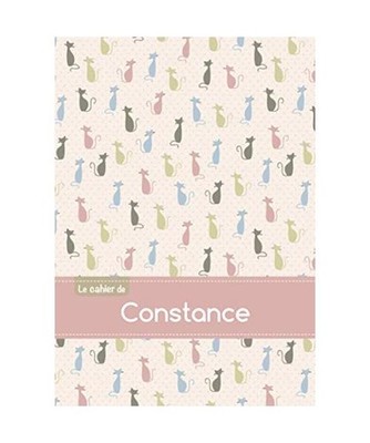 Le cahier de Constance - Blanc, 96p, A5 - Chats, COLLECTIF