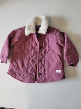 7 For All Mankind Faux Shearling Lined Corduroy Jacket Pink Purple 24M