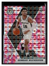 2019-20 Panini Mosaic #204 Quinndary Weatherspoon Camo Pink Spurs