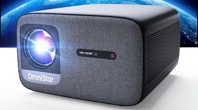 OmniStar L80 4K Projector w/ WiFi & Bluetooth, 1500 ANSI Lumen Native 1080P New