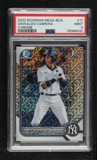 2022 Bowman Chrome Prospects Mega Box Mojo Refractor Oswaldo Cabrera PSA 9 07b3
