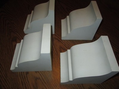 4 Decorative CORNER MOLDINGS for interior archway - Formica & polyurethane foam