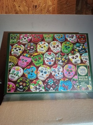 Cobble Hill ''Sugar Skull Cookies'' 1000 Pc puzzle Random Cut complete with poster