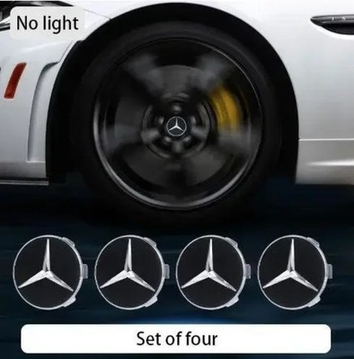 4PCS Mercedes Benz Magnetic Suspension LED Illuminated Wheel Hub Caps Lights