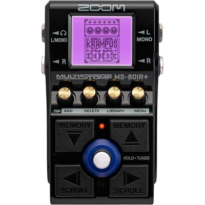 Zoom MS80IR+ MultiStomp Pedal wMultiLayer IR Technology Effects Pedal BlkGld
