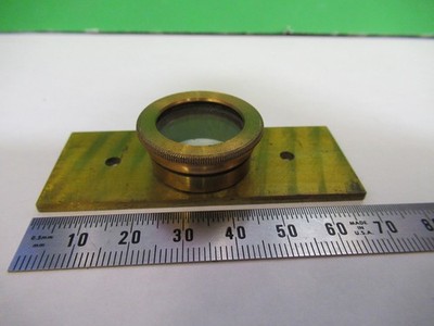ANTIQUE BRASS STAGE COMPRESSORIUM UK LONDON MICROSCOPE PART AS PIC X3-B-12