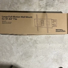 Best Buy Essentials BE-MLFM Full Motion TV Wall Mount For 47–84" TVs - Black