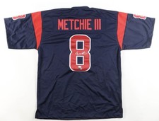 John Metchie III Autographed Signed XL Custom Texans Jersey-JSA Witnessed