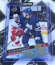 2020-21 UD Series 1 YOUNG GUNS Exclusives /100 #219 EGOR KORSHKOV RC