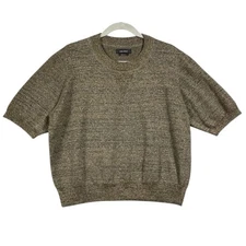 Isabel Marant Metallic Shimmer Knit Short Sleeve Top Size 42