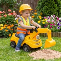 Aiyaplay Sitzbagger Kinder Aufsitzbagger Mit Schaufel Lenkrad Hupe, Stauraum