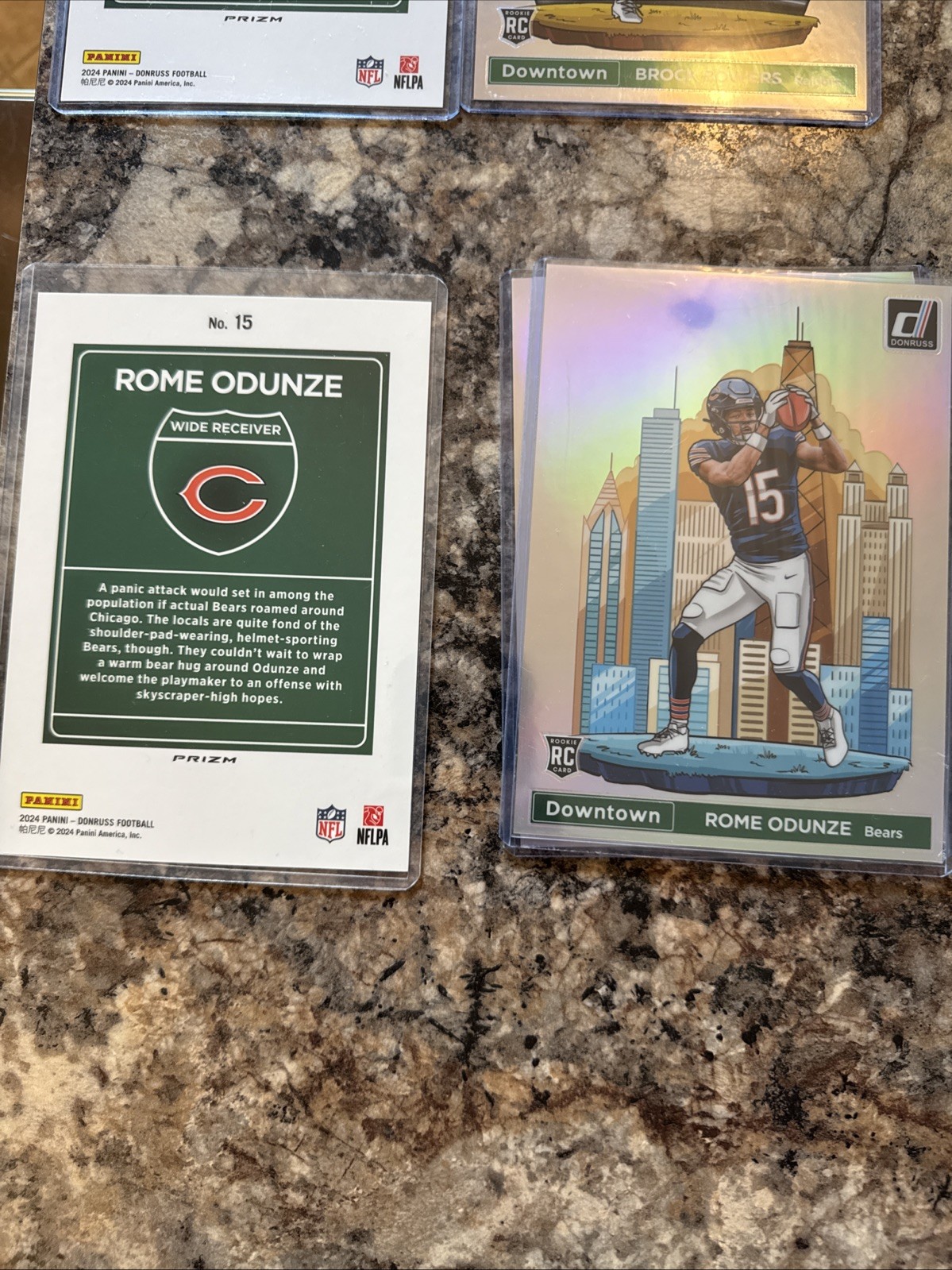 2024 Panini Donruss - Downtown! Rome Odunze #15 Oversized (RC)