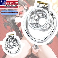 Basket Inverted Male Chastity Cage with Lock Men SM Metal Restraints Device Cage
