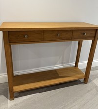 Next Wooden Console Table with Drawer Solid Oak