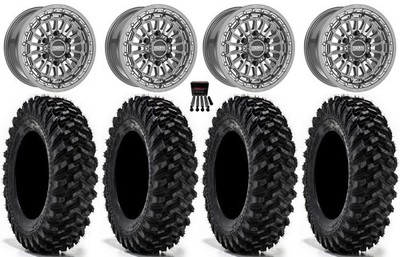 Metal FX Delta 6R Bdlk 15'' Wheels GM CC 32'' Warrior XT Tires Can-Am Maverick R