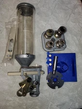 Dillon RL550 38/357 Conversion, Carbide Die Set On Toolhead With Powder Measure 