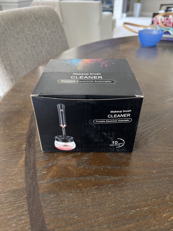 Make Up Brush Cleaner Portable Electronic Black Automatic