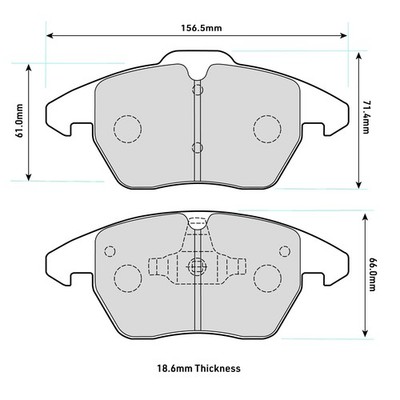 Ferodo Front DS2500 Compound Brake Pad Set - FCP1641H