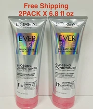 L'Oreal Paris EverPure Glossing Conditioner, Sulfate Free, Glycolic 6.8 oz 2PACK