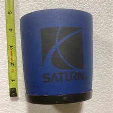 Saturn Small Blue Black Round Plastic Plant Pot 4.5x4x4 in Patented Made in USA
