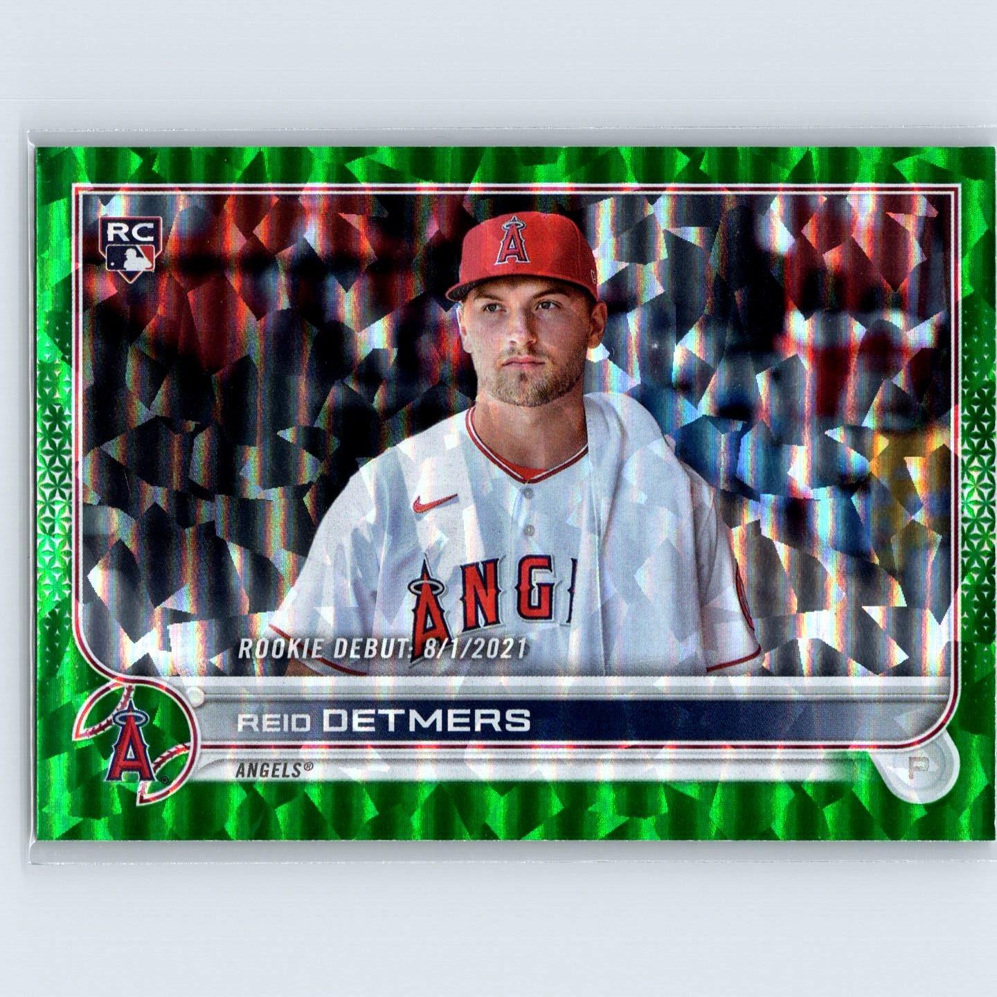 2022 Topps Update Reid Detmers #US62 Green Foil #/499 Los Angeles Angels