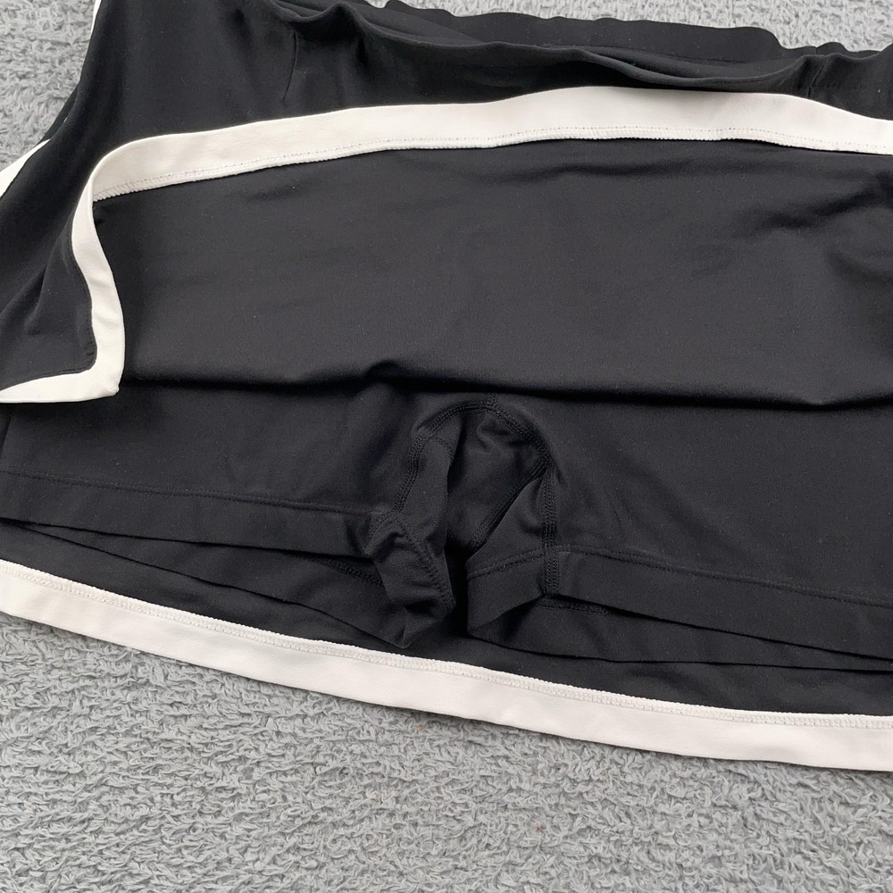 Nike Tennis Skirt Womens Large Black White Skort Built In Shorts Athletic Y2K