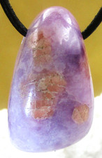 LEPIDOLITH XL TROMMELSTEIN  gebohrt  EDELSTEIN ANHÄNGER  Nr.23