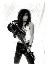LVE15 Original Lynn McAfee Photo SHOYO IIDA "EZO" JAPANESE HEAVY METAL GUITARIST