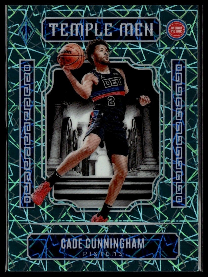 2023-24 Panini Phoenix #9 Cade Cunningham Temple Men Phoenix Teal Lazer