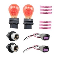 2Pcs Turn Signal Light Socket Holder with Wiring Harness Bulb Fit for Dodge