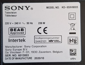 ⚙ Ersatzteile für Sony KD-56XH9005 Fernseher