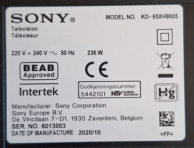   Ersatzteile für Sony KD-56XH9005 Fernseher
