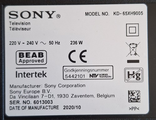 ⚙ Ersatzteile für Sony KD-56XH9005 Fernseher