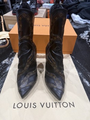 Authentic Louis Vuitton Fireball Boot Size 37 Very Good Condition