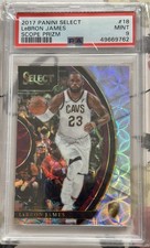 2017-18 Panini Select Lebron James Scope Prizm #18 SP PSA 9 RARE