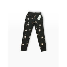 90 Degree Girls Reflex Jogger Pants Gray with Pink Foil Stars Size Medium 10 NWT