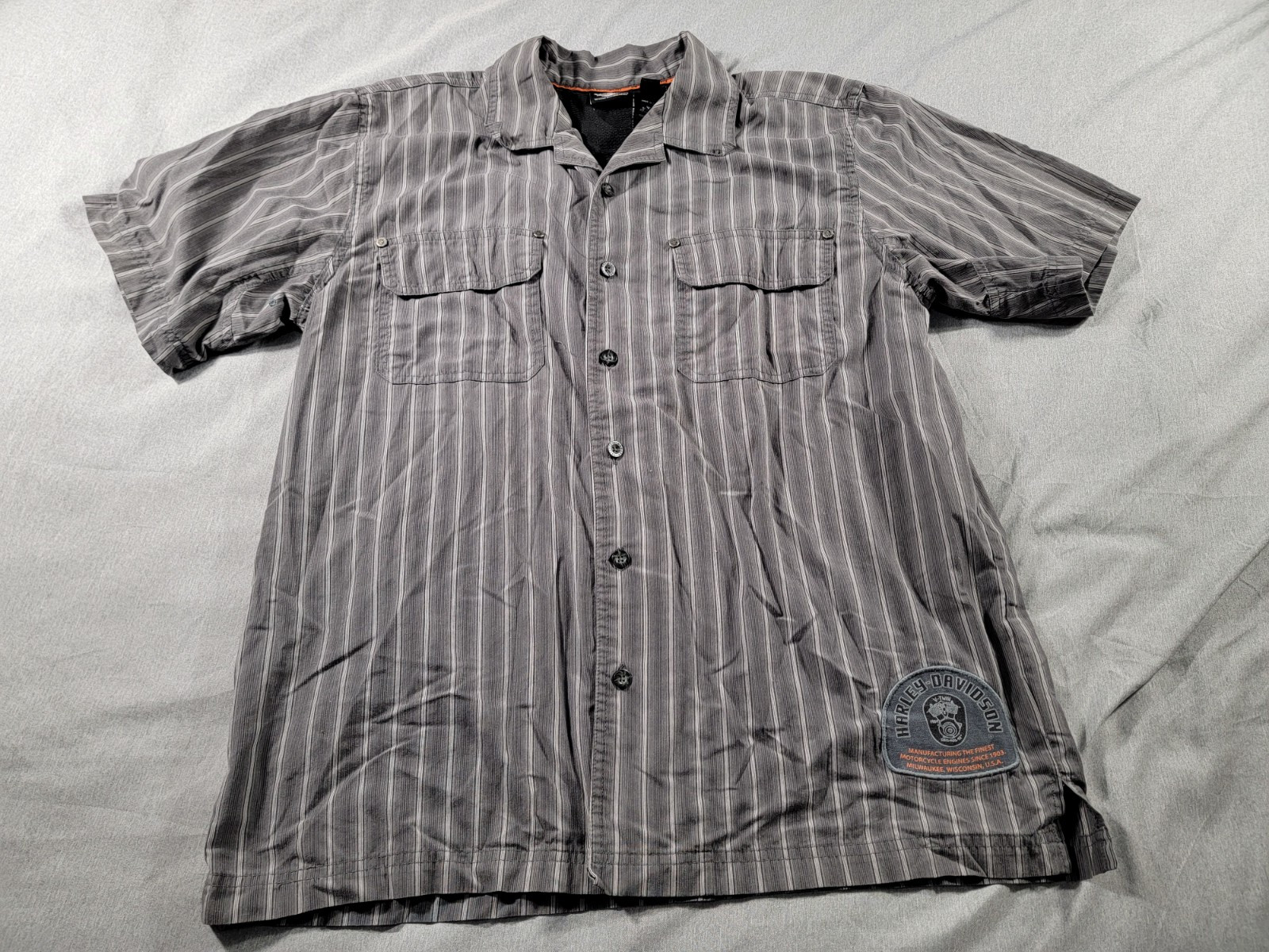 Harley Davidson HD Performance Button Up Shirt Me… - image 2