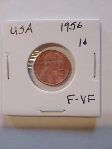 LINCOLN WHEAT PENNY 1956 F-VF NICE COIN!