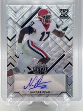 2022 Leaf Metal Draft Nakobe Dean Silver Wave Rookie Auto #17/30 Jersey Number!!