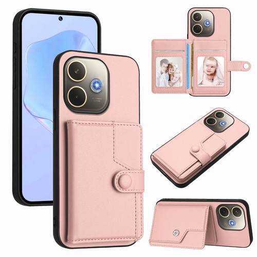 Funda trasera con soporte tipo billetera de cuero híbrido a prueba de golpes para OPPO A5 Pro 5G - Imagen 20 de 23