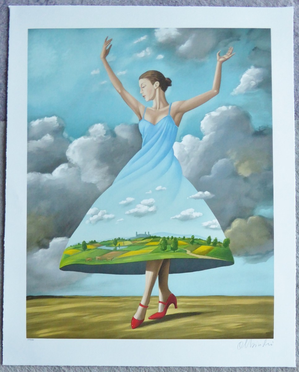 Rafal Olbinski Texture of Casual Desire HAND SIGNED NUMBERED
