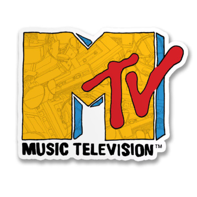 MTV Music Television Sketch Logo 8cm Sticker Aufkleber