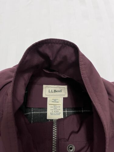 LL Bean Giacca Antipioggia Trench Cappotto Donna Taglia Reg Medium. Bordeaux 0HJ60 - Foto 5 di 8
