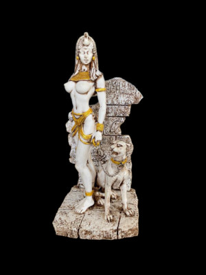 Exclusive Naked Queen Cleopatra And Cat Sphinx,Egypht statue ,Egyptian mythology