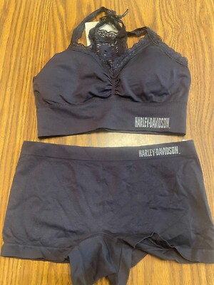 Harley-Davidson & EEZAN 上下セット HARLEY-DAVIDSON Women's SMALL Seamless Bralette and Boyshort Set