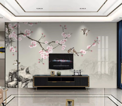 3D Peach Branch ZHUA5538 Wallpaper Wall Murals Removable Self-adhesive Ann 24