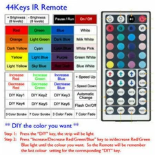 24-44 Key IR Remote Controller AC/DC 12V For 3528 5050 RGB LED Light Strip BL