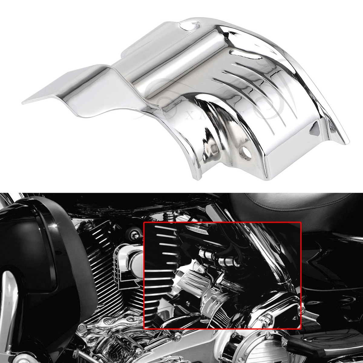 Chrome Starter Mount Engine Cover For Harley Electra Glide Classic