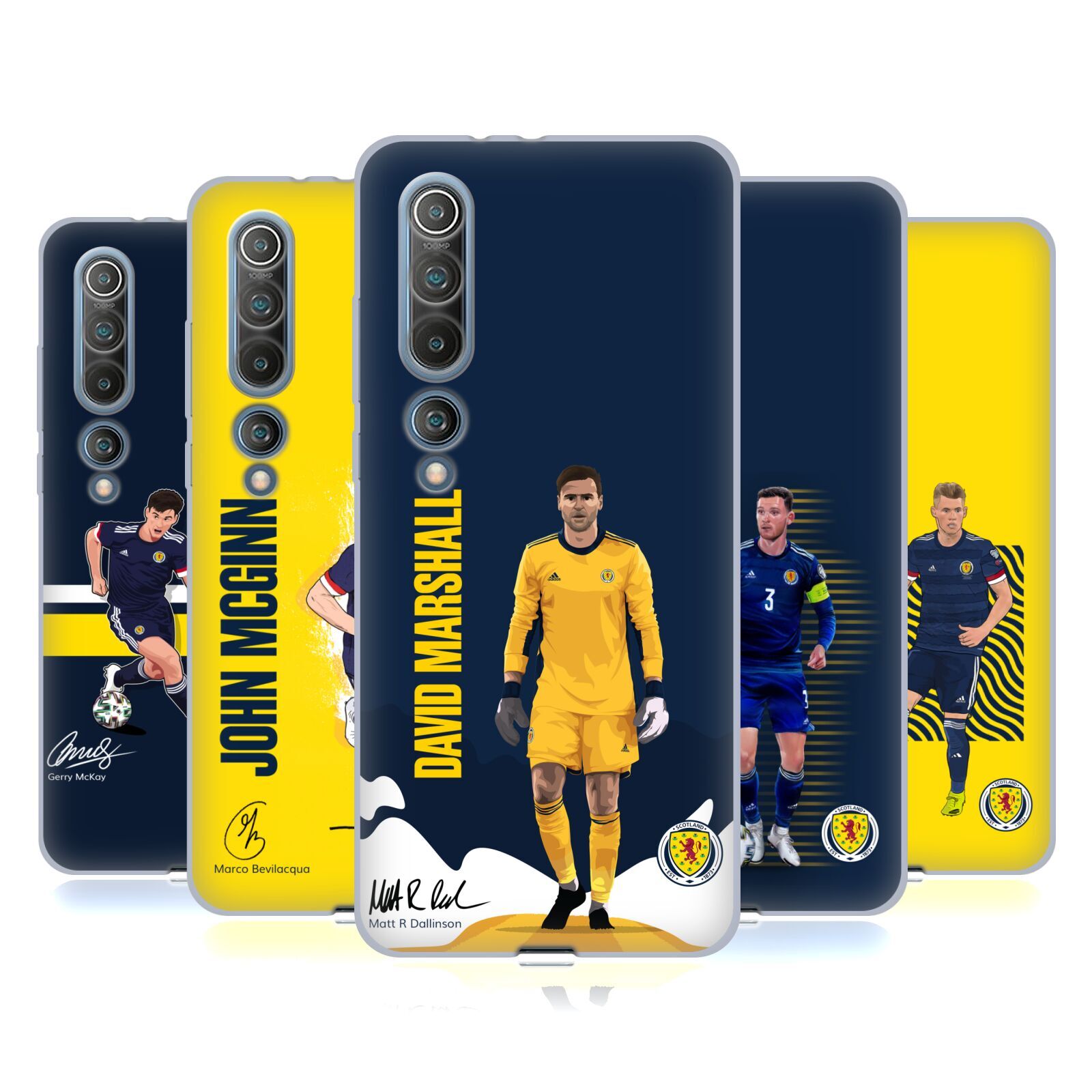 OFFICIAL SCOTLAND NATIONAL FOOTBALL TEAM PLAYERS SOFT GEL CASE FOR XIAOMI PHONES