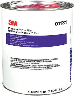 Gallon 3M Platinum Plus Lightweight Body Filler Hardener 01131 - Car Dent Repair